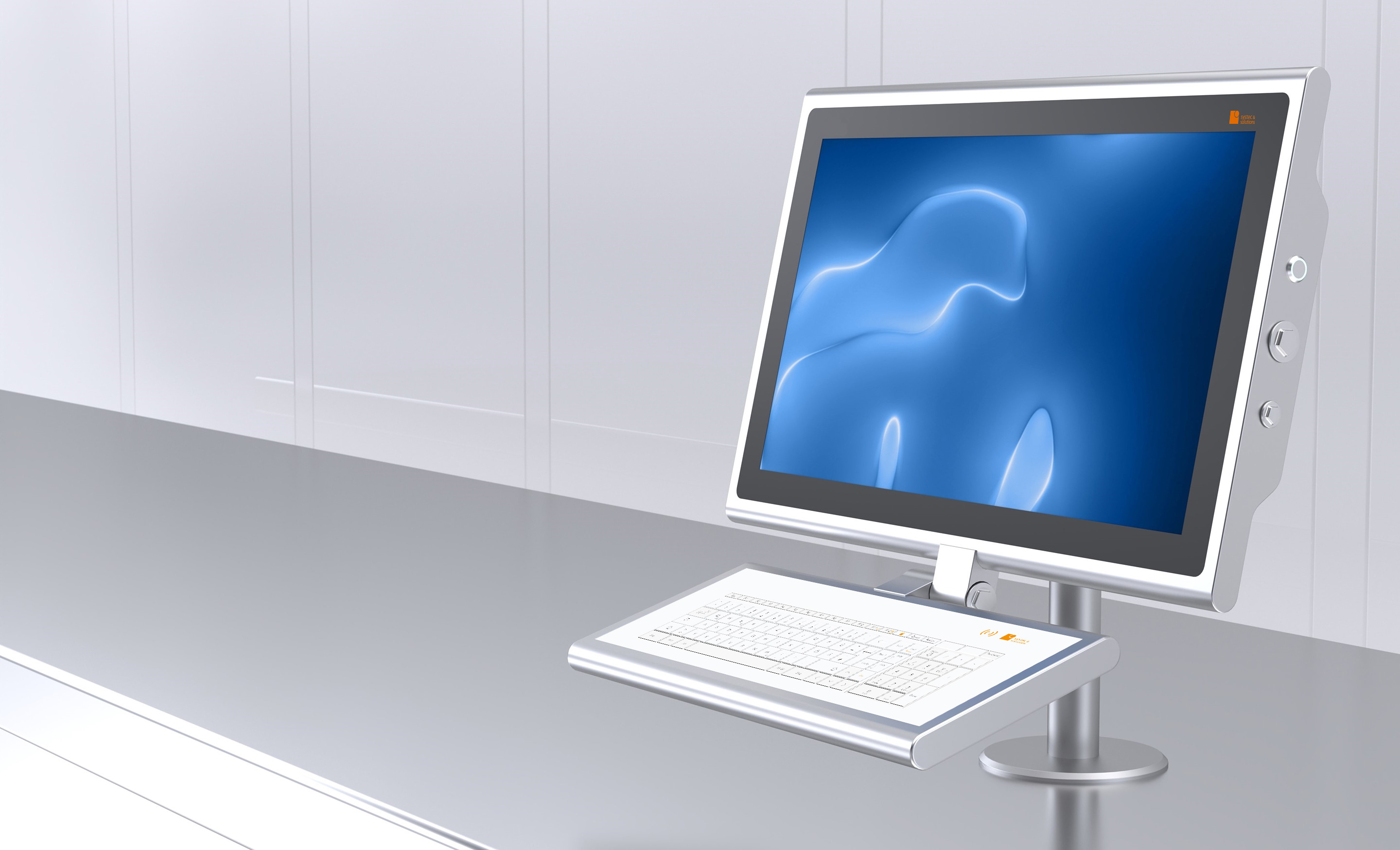 Installation option | Stainless steel tube on the bench Installation option – stainless steel tube on the bench